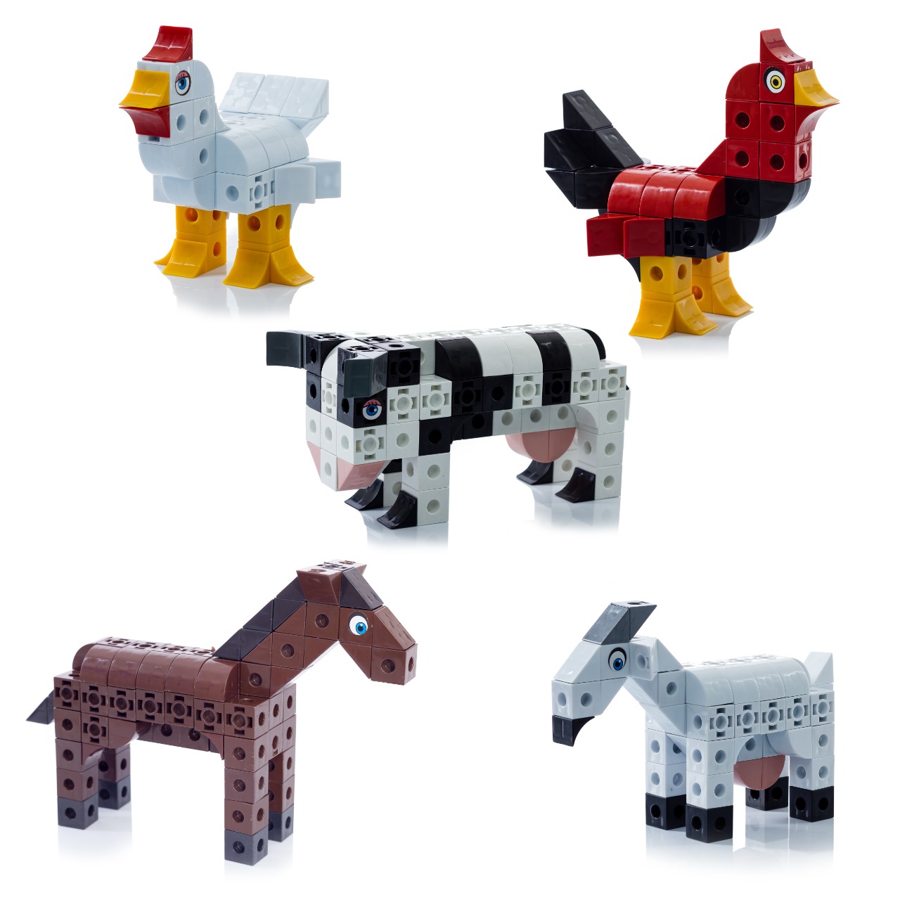 Zoo Cubics Animales De La Finca x 5