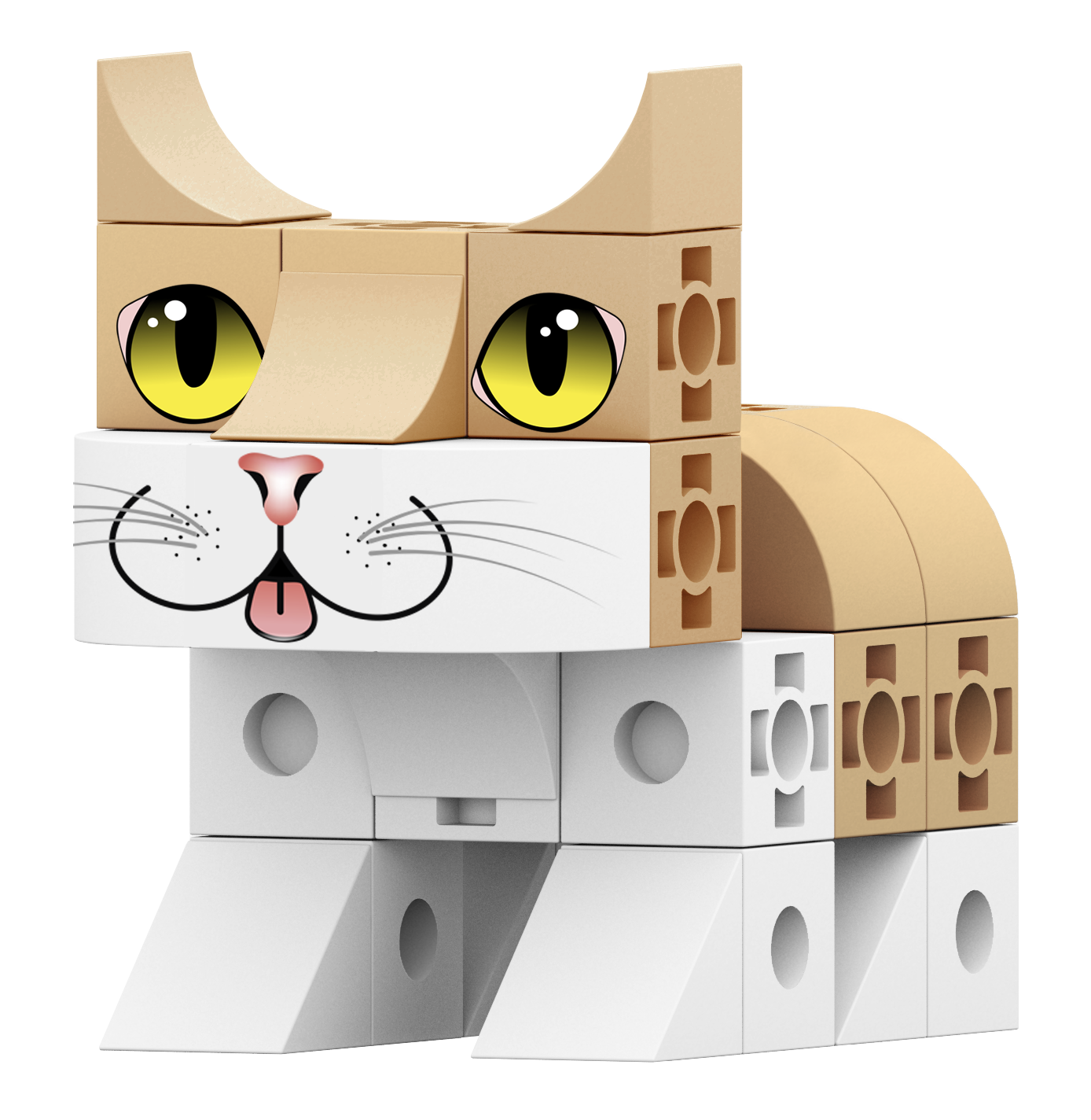 Pet Cubics: Gato Común Naranja