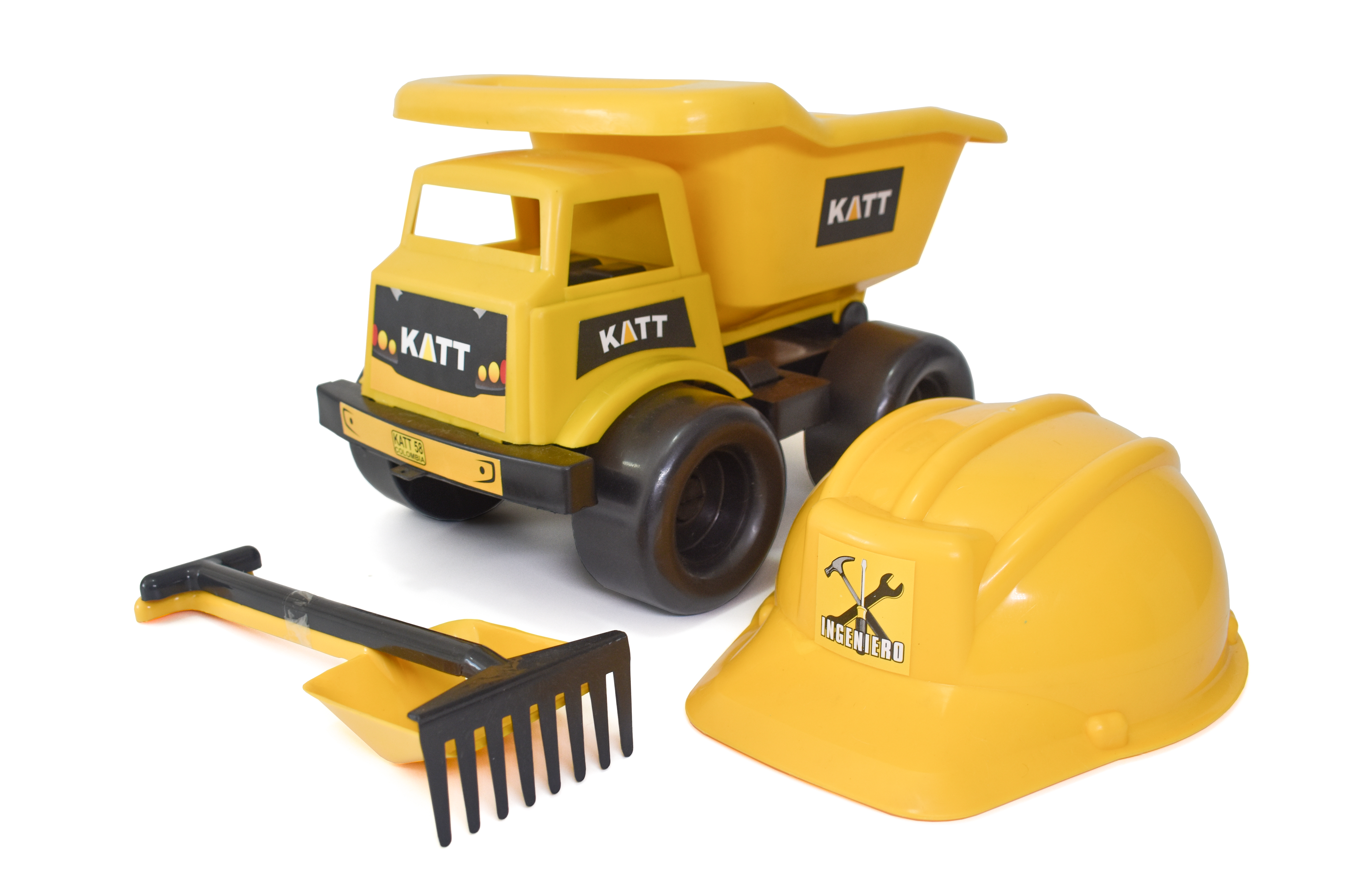 Volqueta constructos katt (pala, rastrillo y casco)