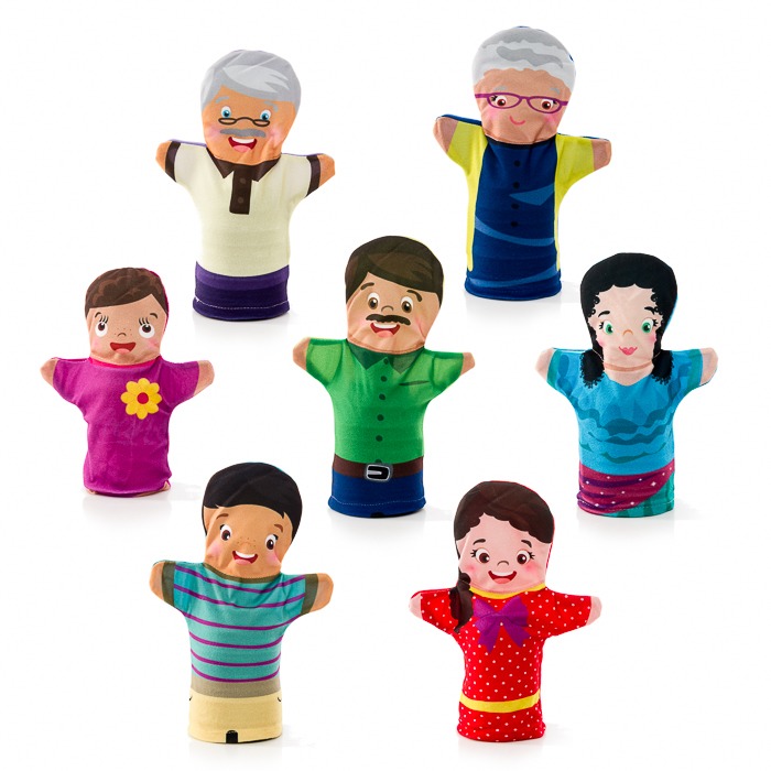 Títeres Familia (Mestiza) x 7